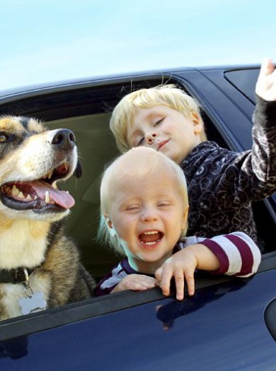 En de hond gaat natuurlijk mee 