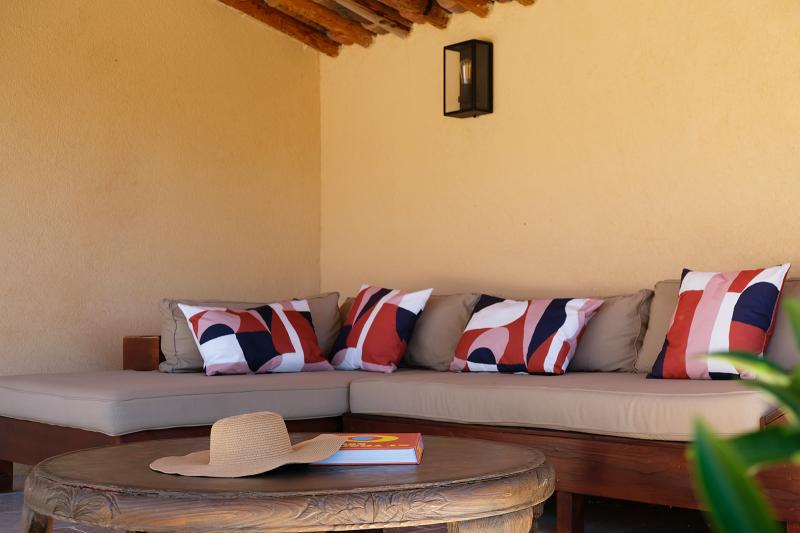 Overdekt lounge area