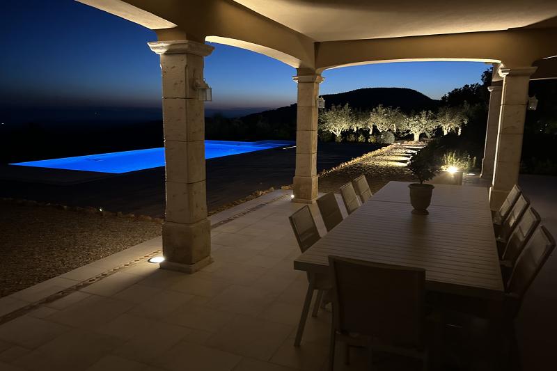 at night